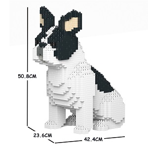 French Bulldog (Sat) Medium - Dog Lego (Black & White)